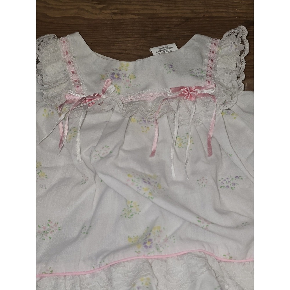 Vintage Baby Girl Dress 3-6 Months Paper Tag Beautiful - Picture 7 of 7